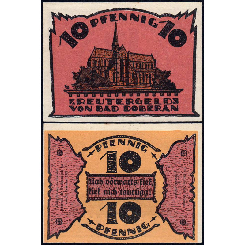 Allemagne - Notgeld - Doberan (Bad Doberan) - 10 pfennig - 1922 - Etat : SPL