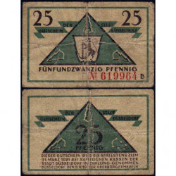 Allemagne - Notgeld - Düsseldorf - 25 pfennig - Série B - 15/10/1919 - Etat : B+