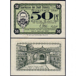 Allemagne - Notgeld - Dömitz - 50 pfennig - 10/07/1921 - Etat : SPL