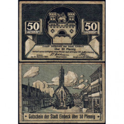 Allemagne - Notgeld - Einbeck - 50 pfennig - 20/12/1920 - Etat : TB
