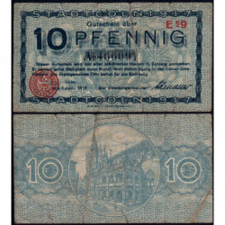 Allemagne - Notgeld - Köln - 10 pfennig - 01/06/1918 - Série E 19 - Réf K30.4 - Etat : B+