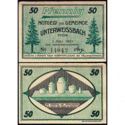 Allemagne - Notgeld - Unterweissbach - 50 pfennig - 01/07/1921 - Etat : SUP