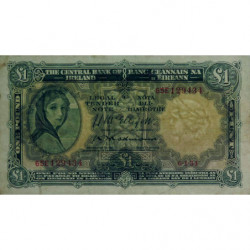 Irlande - Pick 57c - 1 pound - Série 65E  - 06/01/1954 - Etat : TTB