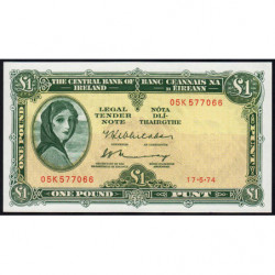 Irlande - Pick 64c_2 - 1 pound - Série 05K - 17/05/1974 - Etat : pr.NEUF