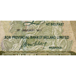 Irlande du Nord - Provincial Bank - Pick 247a - 1 pound - Série PN - 01/01/1977 - Etat : TB
