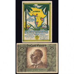 Allemagne - Notgeld - Berlin - Colonies - 75 pfennig - Série B - Type III - 04/11/1921 - Etat : TTB+