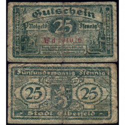 Allemagne - Notgeld - Elberfeld (Wuppertal) - 25 pfennig - Série d - 115/11/919- Etat : B