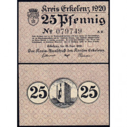 Allemagne - Notgeld - Erkelenz - 25 pfennig - 24/06/1920 - Etat : NEUF