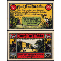 Allemagne - Notgeld - Neustadt - Colonies allemandes - 75 pfennig - Série 1 - 04/1922 - Etat : pr.NEUF