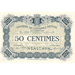 Epinal - Pirot 56-12a - 50 centimes - Chiffre 1 - 1921 - Etat : SUP