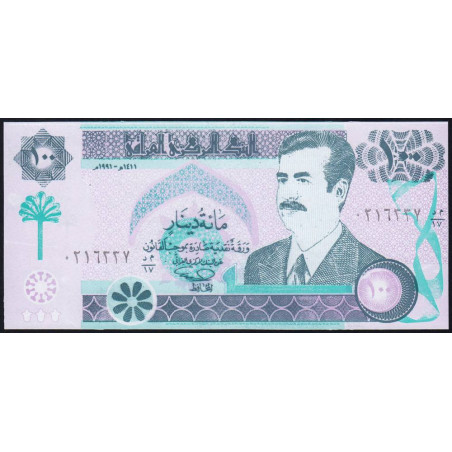 Irak - Pick 76_2 - 100 dinars - Série 17 - 1991 - Etat : NEUF