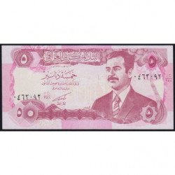 Irak - Pick 80c - 5 dinars - Série 258 - 1992 - Etat : NEUF