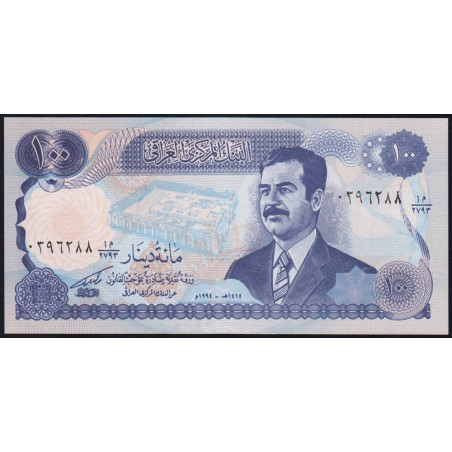 Irak - Pick 84a_1 - 100 dinars - Série 2793 - 1994 - Etat : NEUF