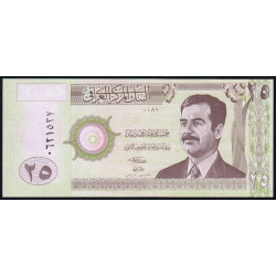 Irak - Pick 86 - 25 dinars - Série 0081 - 2001 - Etat : NEUF