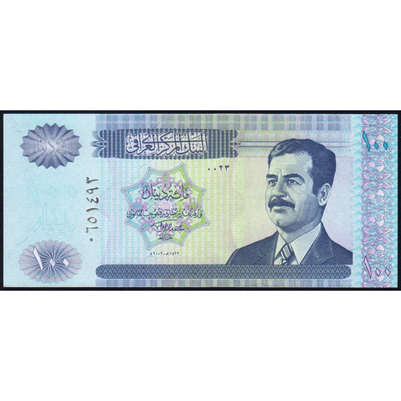 Irak - Pick 87 - 100 dinars - Série 0023 - 2002 - Etat : NEUF