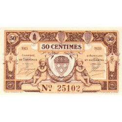 Aurillac (Cantal) - Pirot 16-9 - 50 centimes - Série G - 1915 - Etat : NEUF