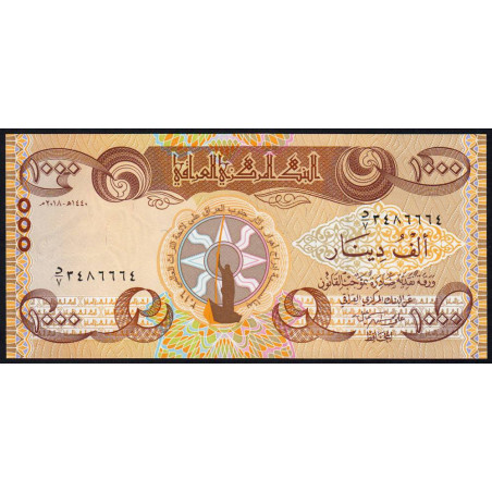 Irak - Pick 104 - 1'000 dinars - Série 7 - 2018 - Etat : NEUF