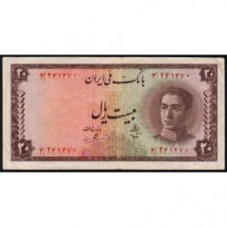 Iran - Pick 48 - 20 rials - Série 4 - 1948 - Etat : TB+