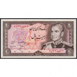 Iran - Pick 100a_1 - 20 rials - Série 4 - 1975 - Etat : NEUF