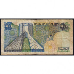 Iran - Pick 103c - 200 rials - Série 121 - 1975 - Etat : B+