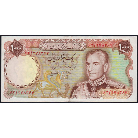 Iran - Pick 105b - 1'000 rials - Série 62 - 1975 - Etat : TTB+