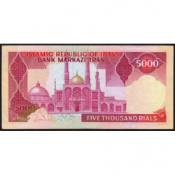 Iran - Pick 139b - 5'000 rials - Série 95/1 - 1986 - Etat : SUP