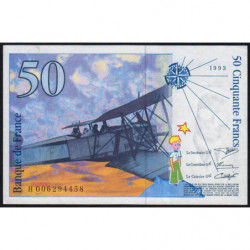F 72-02 - 1993 - 50 francs - Saint-Exupéry - Série H - Etat : SUP+