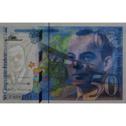 F 72-02 - 1993 - 50 francs - Saint-Exupéry - Série E - Etat : SPL