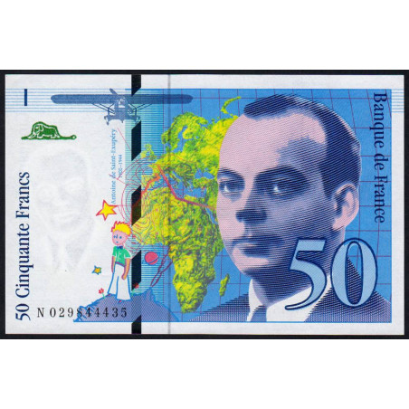 F 73-02 - 1996 - 50 francs - Saint-Exupéry - Série N - Etat : NEUF