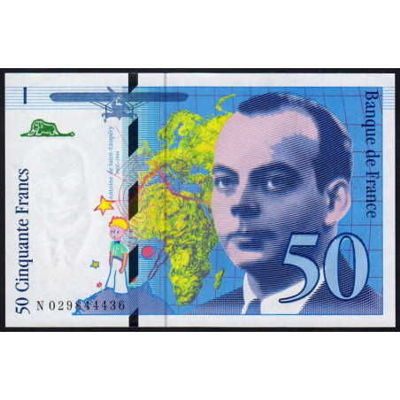 F 73-02 - 1996 - 50 francs - Saint-Exupéry - Série N - Etat : pr.NEUF