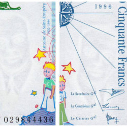 F 73-02 - 1996 - 50 francs - Saint-Exupéry - Série N - Etat : pr.NEUF