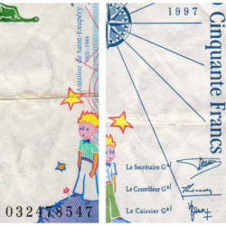 F 73-04 - 1997 - 50 francs - Saint-Exupéry - Série L - Etat : TB+