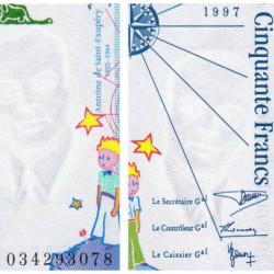 F 73-04 - 1997 - 50 francs - Saint-Exupéry - Série P - Etat : pr.NEUF