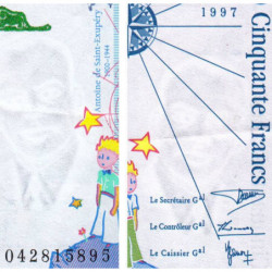 F 73-04 - 1997 - 50 francs - Saint-Exupéry - Série A - Etat : SUP