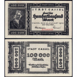 Allemagne - Notgeld - Cassel (Kassel) - 100'000 mark - Type a - 20/08/1923 - Etat : SUP