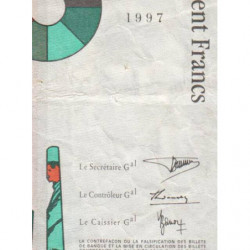 F 74-01 - 1997 - 100 francs - Cézanne - Série P - Etat : TB