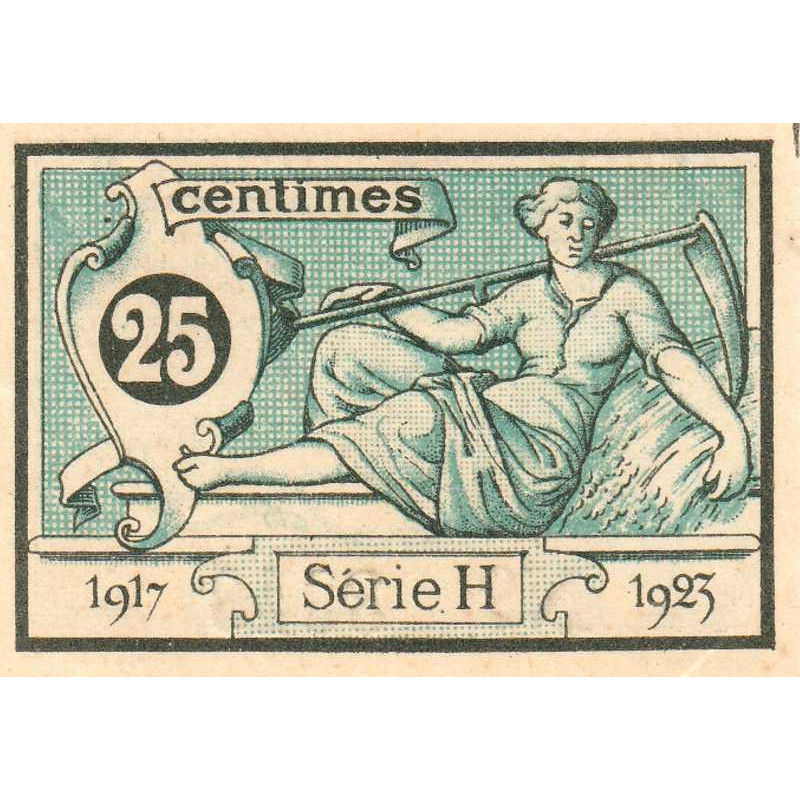 Aurillac (Cantal) - Pirot 16-11 - 25 centimes - Série H - 1917 - Etat : SPL