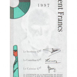 F 74-01 - 1997 - 100 francs - Cézanne - Série J - Etat : NEUF