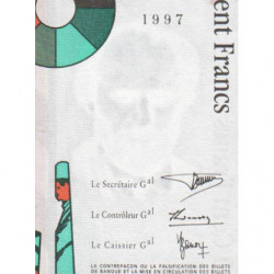 F 74-01 - 1997 - 100 francs - Cézanne - Série V - Etat : NEUF