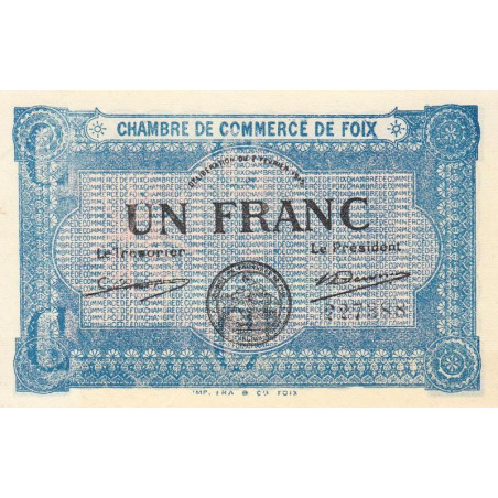 Foix - Pirot 59-3d - 1 franc - 02/02/1915 - Etat : SPL