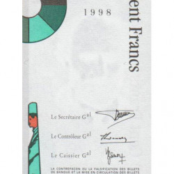 F 74-02 - 1998 - 100 francs - Cézanne - Série R - Etat : NEUF