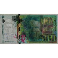 F 76-01 - 1994 - 500 francs - Pierre et Marie Curie - Série H - Etat : SPL