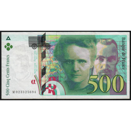 F 76-01 - 1994 - 500 francs - Pierre et Marie Curie - Série M - Etat : TB+