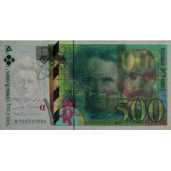 F 76-01 - 1994 - 500 francs - Pierre et Marie Curie - Série M - Etat : TB+