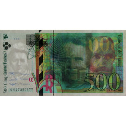 F 76-01 - 1994 - 500 francs - Pierre et Marie Curie - Série Q - Etat : SUP+