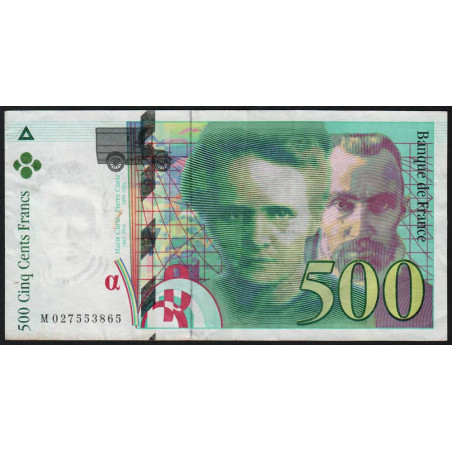 F 76-01 - 1994 - 500 francs - Pierre et Marie Curie - Série M - Etat : TB+