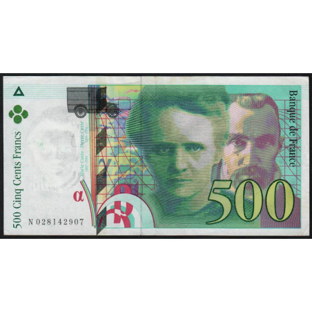 F 76-01 - 1994 - 500 francs - Pierre et Marie Curie - Série N - Etat : TTB+