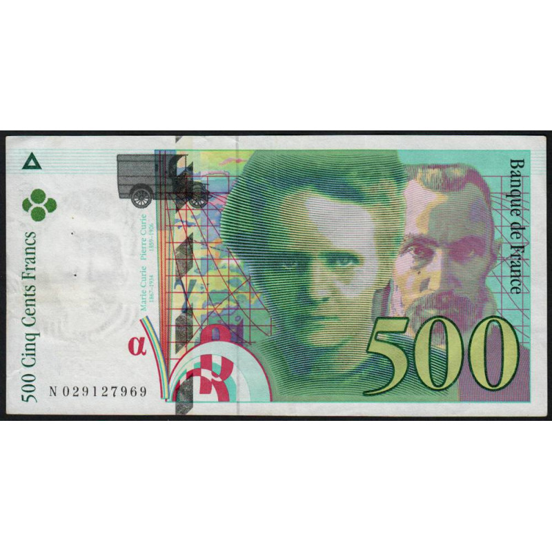 F 76-01 - 1994 - 500 francs - Pierre et Marie Curie - Série N - Etat : TTB
