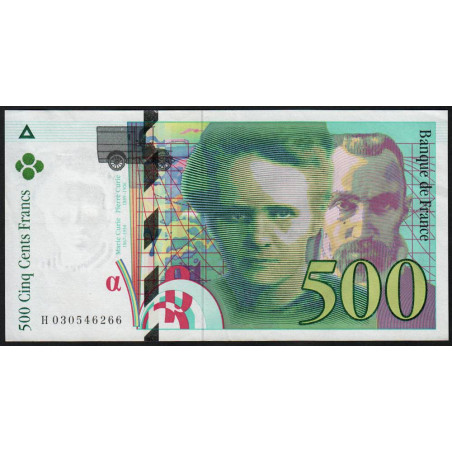 F 76-01 - 1994 - 500 francs - Pierre et Marie Curie - Série J - Etat : SUP