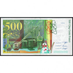 F 76-01 - 1994 - 500 francs - Pierre et Marie Curie - Série J - Etat : SUP